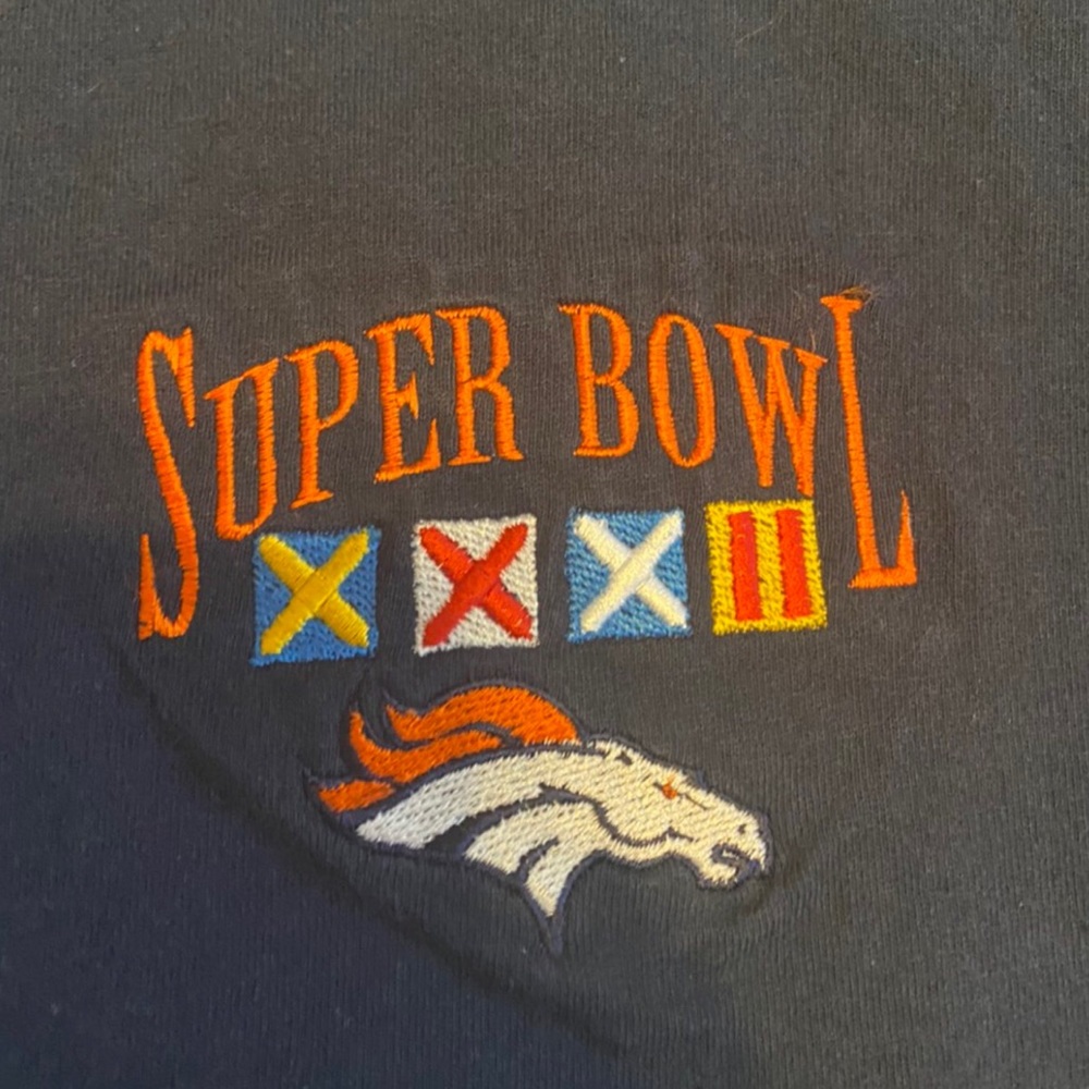 VINTAGE Denver Broncos Lee sport Super Bowl XXXII